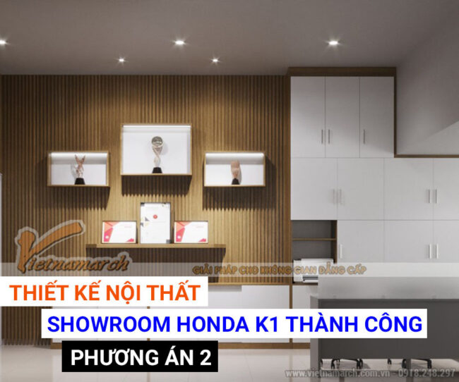 [PA2] Mẫu thiết kế nội thất showroom Honda 20m2 phong cách hiện đại ở K1 Thành Công – Hà Nội