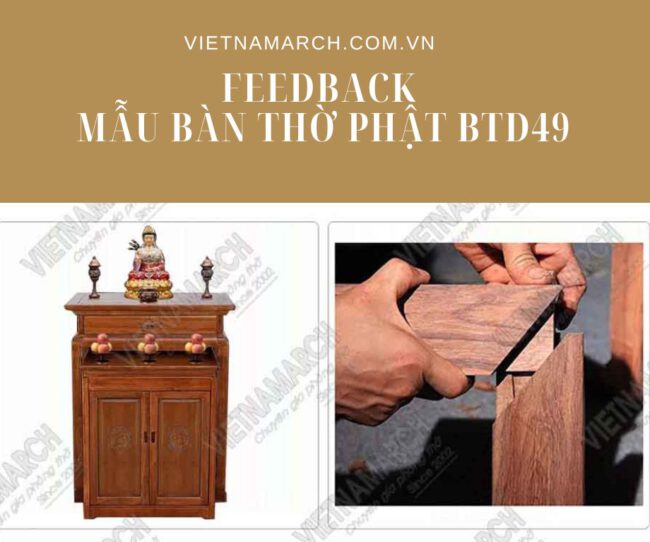 Feedback mẫu bàn thờ Phật lắp cho nhà chị Thu tại Khương Mai Thanh Xuân Hà Nội