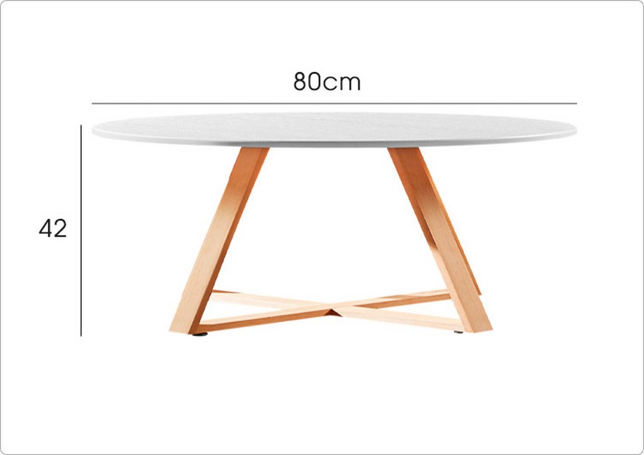 Kích thước bàn trà hình tròn