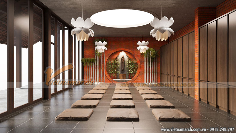 Thiết kế không gian tầng 3 tòa nhà văn phòng công ty Hồng Lam Xuân Thành- Cảm hứng từ Thiền họa Enso