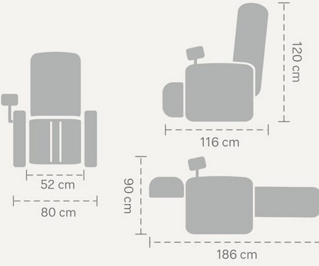 Kích thước ghế massage tiêu chuẩn là bao nhiêu?