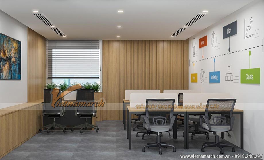 PA1 – Thiết kế văn phòng Biovagen 1300m2 tại phường Minh Khai Bắc Từ Liêm > Thiết kế nội thất văn phòng 1300m2 tại Bắc Từ Liêm