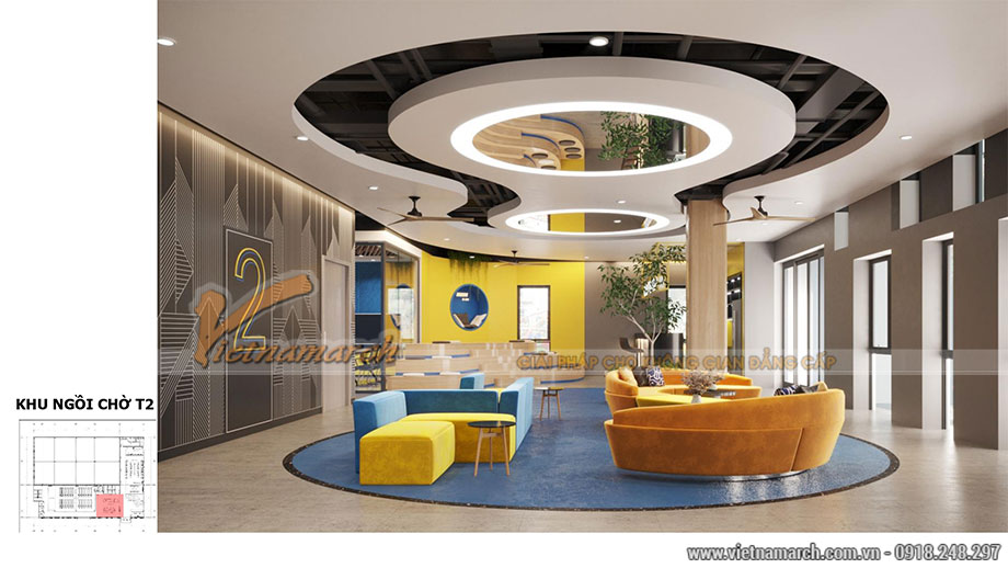 PA2 – Thiết kế văn phòng Biovagen vui nhộn với tông xanh vàng > Thiết kế văn phòng Biovagen vui nhộn