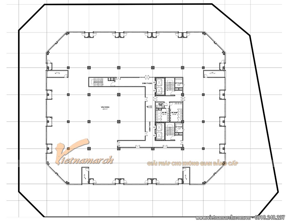 PA2 – Thiết kế văn phòng coworking space 700 chỗ ngồi tại 93 Đức Giang > Thiết kế coworking space 700 chỗ ngồi