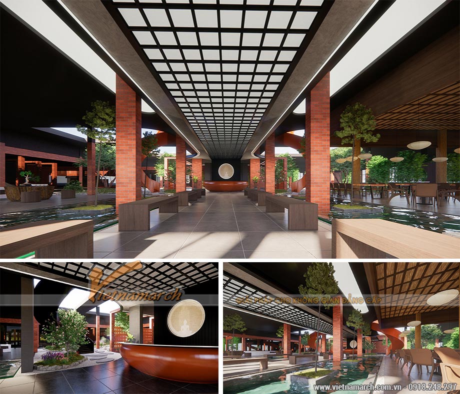  Thiết kế coworking space kết hợp dịch vụ nhà hàng tầng 1 Phoenix Plaza