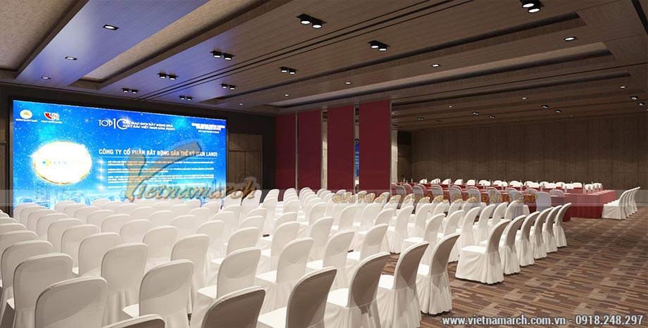 Thiết kế hội trường văn phòng 468 chỗ ngồi tại Xuân Thành Hà Tĩnh 
