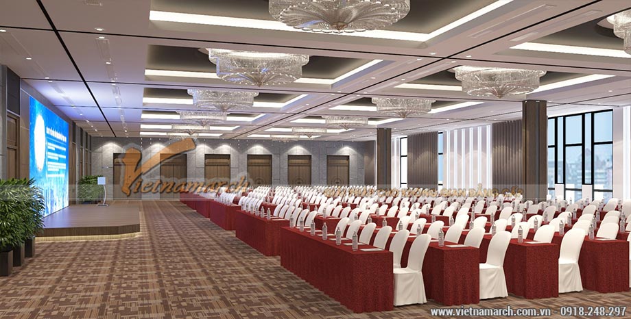 Thiết kế hội trường văn phòng 468 chỗ ngồi tại Xuân Thành Hà Tĩnh > Thiết kế hội trường văn phòng 468 chỗ ngồi