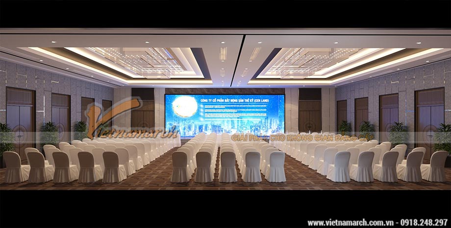 Thiết kế hội trường văn phòng 468 chỗ ngồi tại Xuân Thành Hà Tĩnh > Thiết kế hội trường văn phòng 468 chỗ ngồi