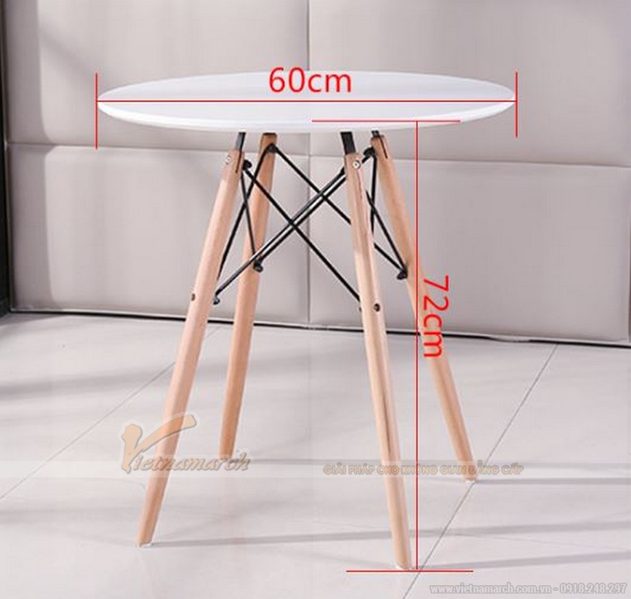 Kích thước bàn ghế cafe tiêu chuẩn là bao nhiêu? > Kích thước bàn cafe hình tròn