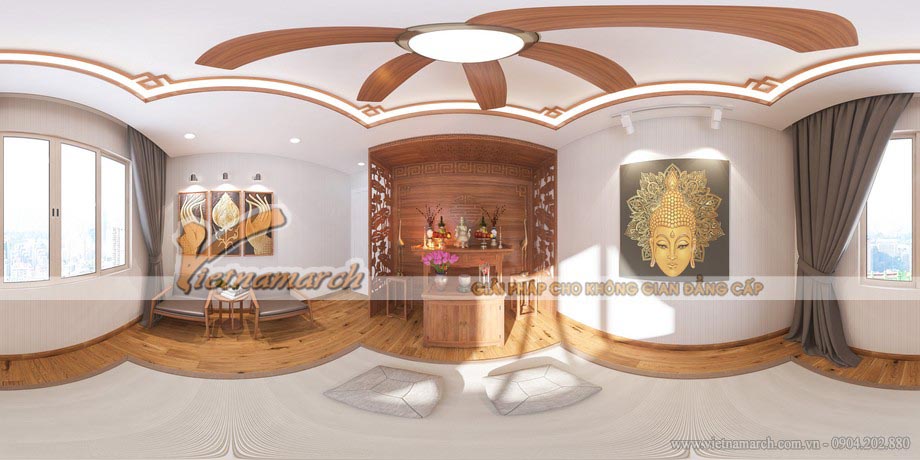 Thiết kế Phòng thờ Phật đẹp cho gia đình tại Gia Lâm > Thiết kế Phòng thờ Phật đẹp cho gia đình tại Gia Lâm